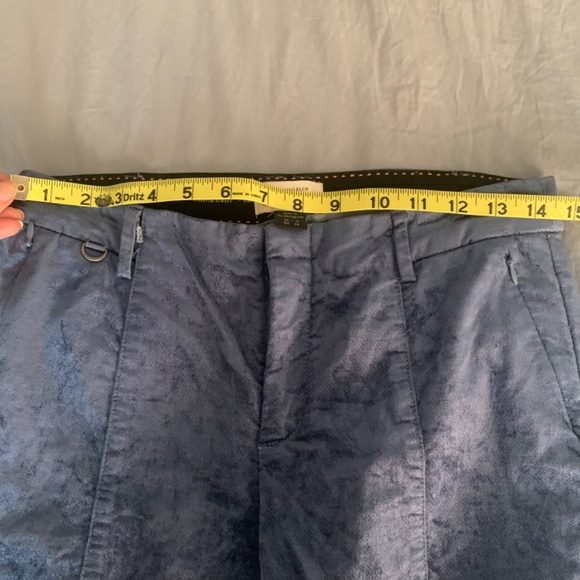 Anthropologie The Essential Slim Trousers in Sky Blue Velvet Size 2 - Picture 8 of 9